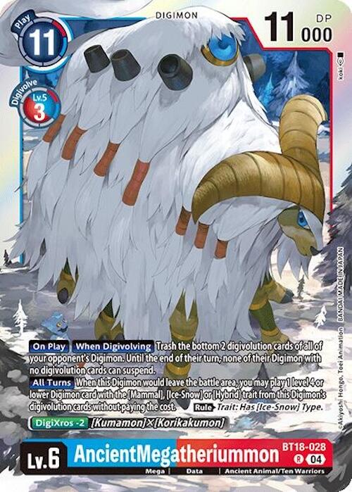 AncientMegatheriummon [BT18-028] [Release Special Booster Ver.2.0] | Shuffle n Cut Hobbies & Games