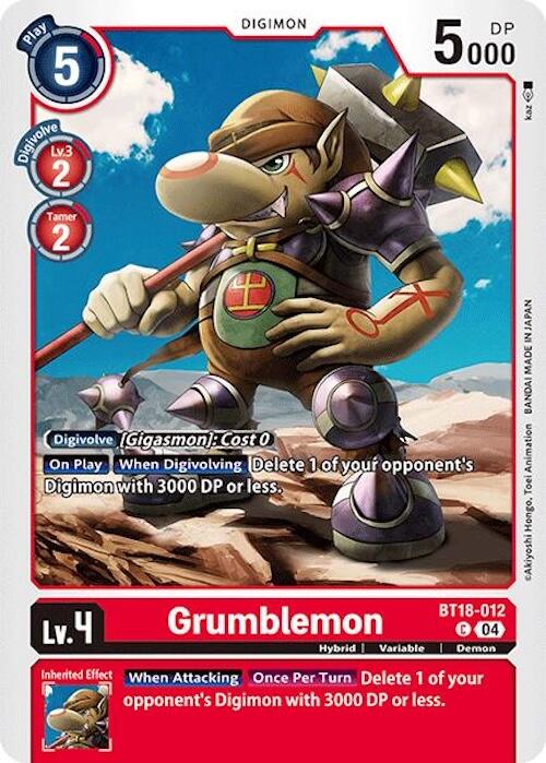 Grumblemon [BT18-012] [Release Special Booster Ver.2.0] | Shuffle n Cut Hobbies & Games