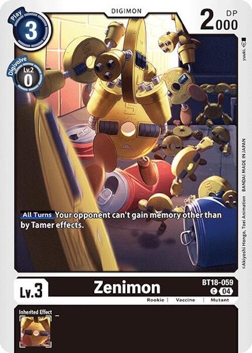 Zenimon [BT18-059] [Release Special Booster Ver.2.0] | Shuffle n Cut Hobbies & Games