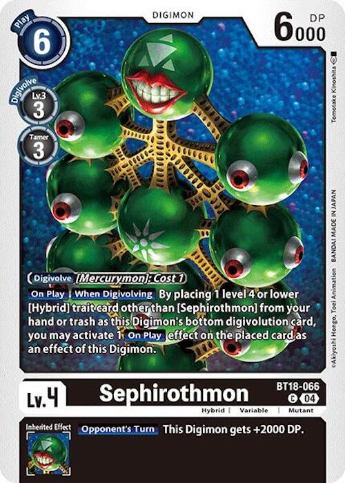 Sephiromon [BT18-066] [Release Special Booster Ver.2.0] | Shuffle n Cut Hobbies & Games