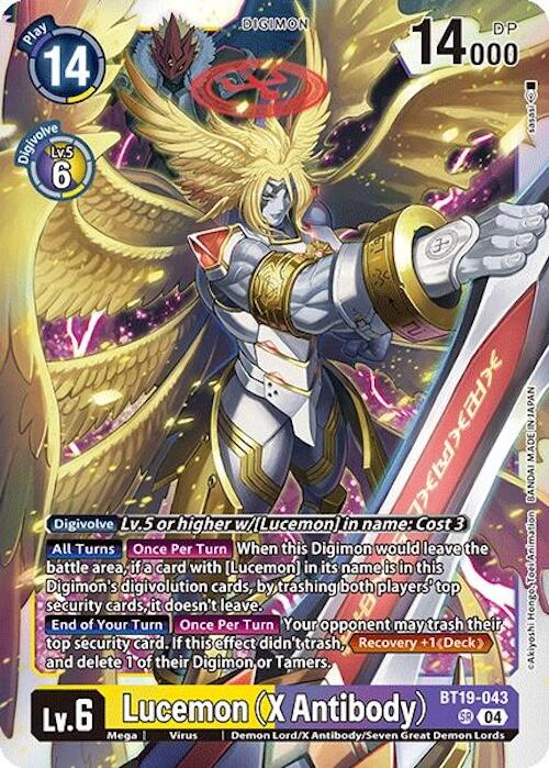 Lucemon (X Antibody) [BT19-043] [Release Special Booster Ver.2.0] | Shuffle n Cut Hobbies & Games