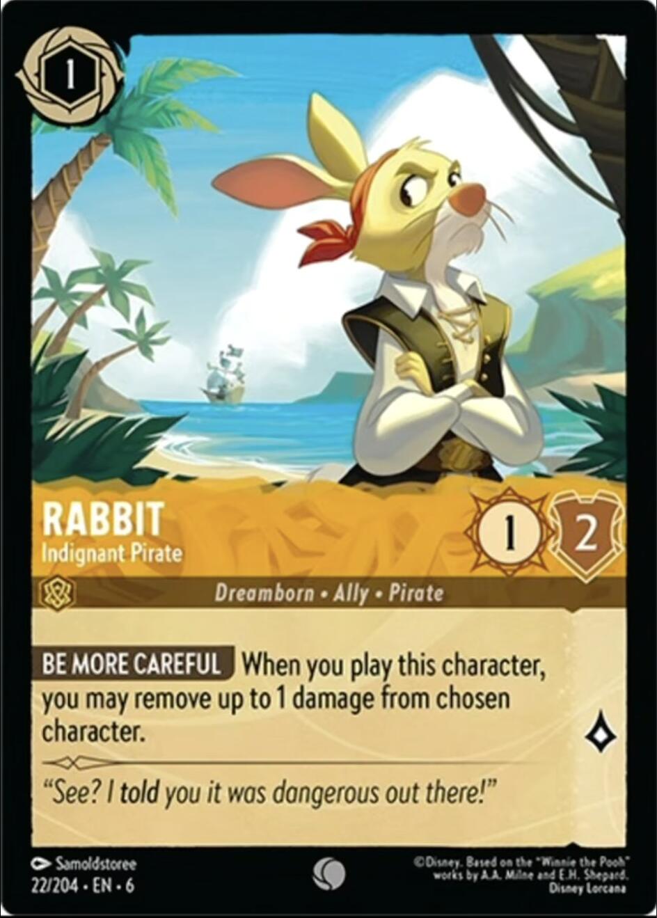 Rabbit - Indignant Pirate (22/204) [Azurite Sea] | Shuffle n Cut Hobbies & Games