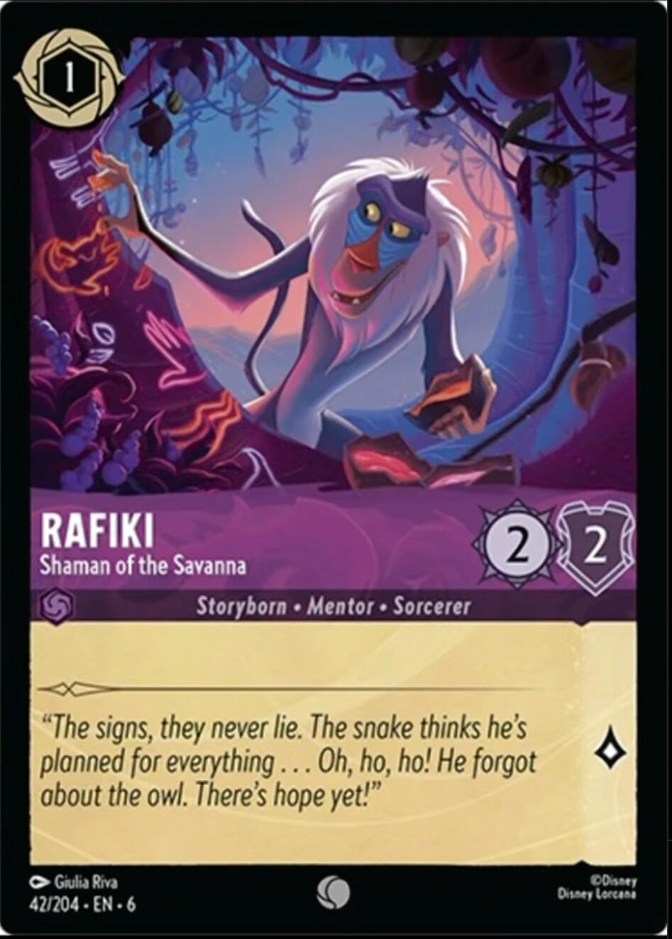 Rafiki - Shaman of the Savanna (42/204) [Azurite Sea] | Shuffle n Cut Hobbies & Games