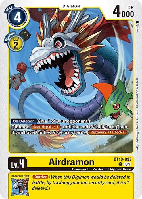 Airdramon [BT19-032] [Release Special Booster Ver.2.0] | Shuffle n Cut Hobbies & Games