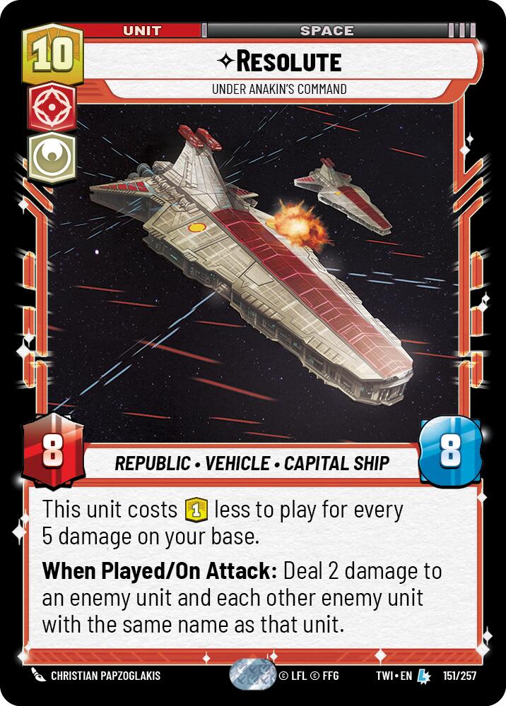Resolute - Under Anakin's Command (151/257) (151/257) [Twilight of the Republic] | Shuffle n Cut Hobbies & Games