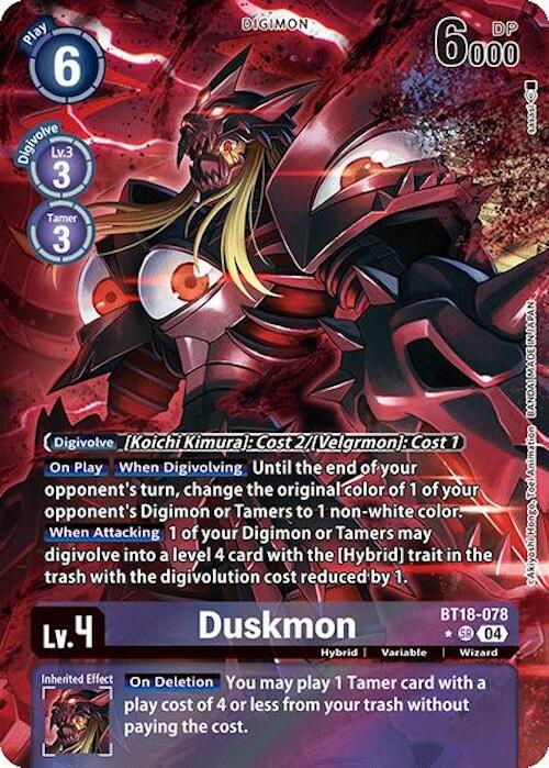 Duskmon [BT18-078] (Alternate Art) [Release Special Booster Ver.2.0] | Shuffle n Cut Hobbies & Games