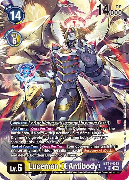 Lucemon [BT19-043] (X Antibody) (Alternate Art) [Release Special Booster Ver.2.0] | Shuffle n Cut Hobbies & Games
