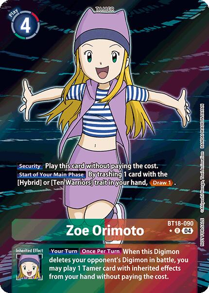Zoe Orimoto [BT18-090] (Release Special Booster Ver.2.0: Box Promotion Pack) [Release Special Booster Ver.2.0] | Shuffle n Cut Hobbies & Games