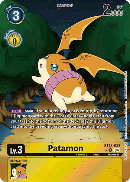 Patamon [BT18-033] (Release Special Booster Ver.2.0: Box Promotion Pack) [Release Special Booster Ver.2.0] | Shuffle n Cut Hobbies & Games
