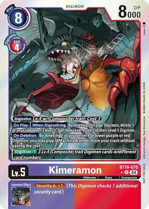 Kimeramon [BT19-070] (Release Special Booster Ver.2.0: Box Promotion Pack) [Release Special Booster Ver.2.0] | Shuffle n Cut Hobbies & Games