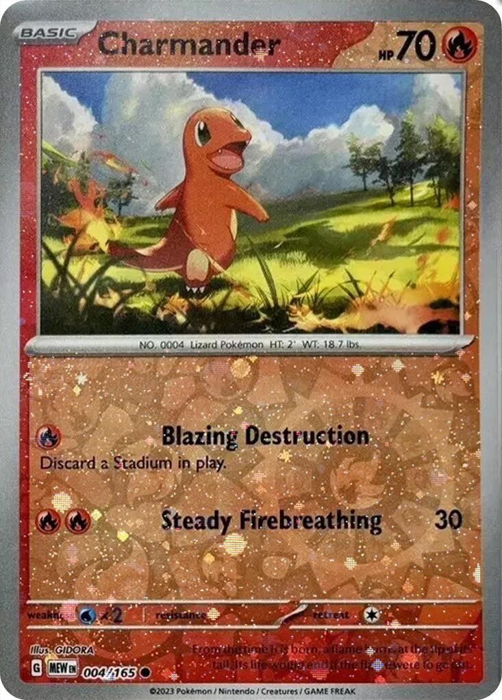 Charmander (004/165) (Cosmos Holo) [Miscellaneous Cards] | Shuffle n Cut Hobbies & Games