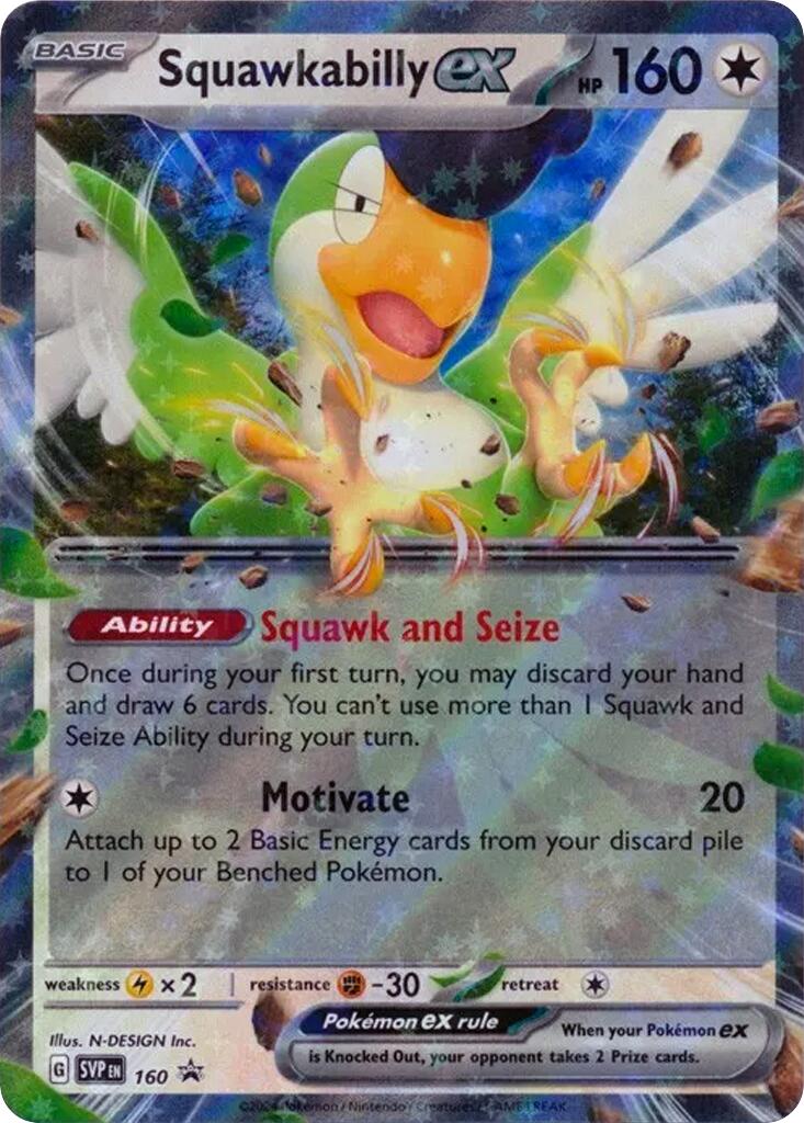 Squawkabilly ex (SVP160) [Scarlet & Violet: Black Star Promos] | Shuffle n Cut Hobbies & Games