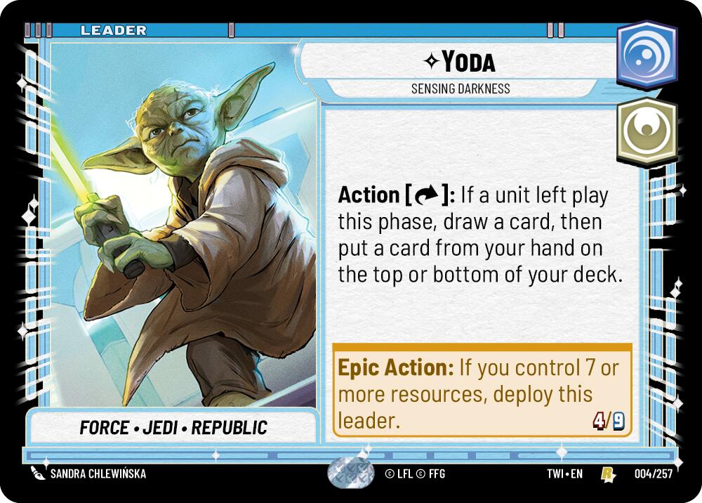 Yoda - Sensing Darkness (004/257) (004/257) [Twilight of the Republic] | Shuffle n Cut Hobbies & Games