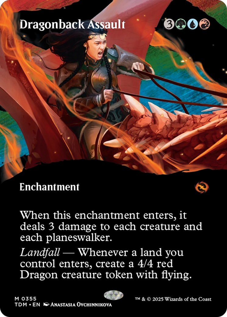 Dragonback Assault (Borderless) [Tarkir: Dragonstorm] | Shuffle n Cut Hobbies & Games