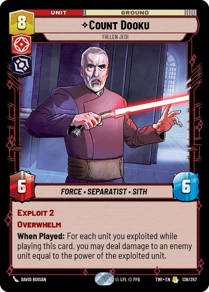 Count Dooku - Fallen Jedi (138/257) (138/257) [Twilight of the Republic] | Shuffle n Cut Hobbies & Games