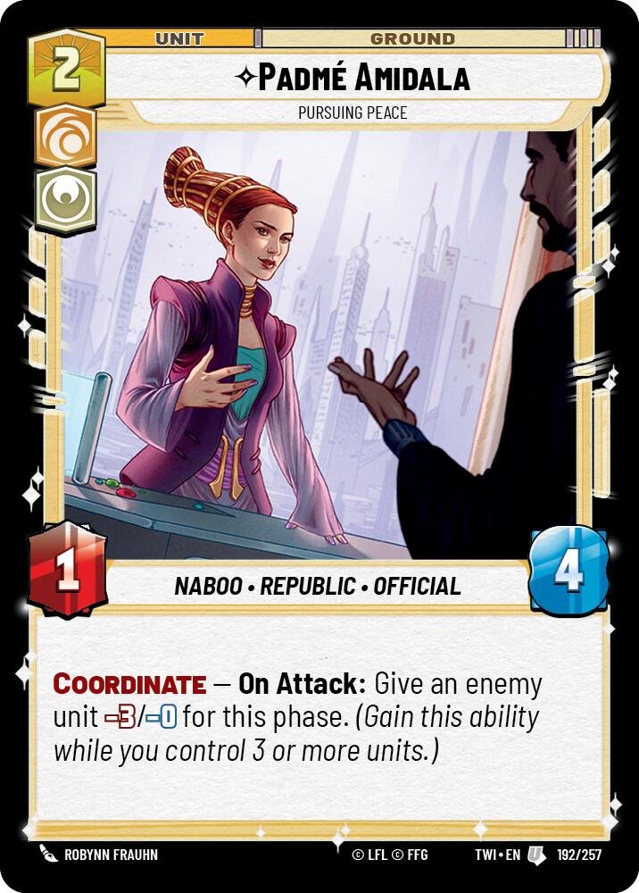 Padme Amidala - Pursuing Peace (192/257) (192/257) [Twilight of the Republic] | Shuffle n Cut Hobbies & Games