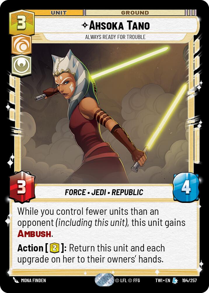 Ahsoka Tano - Always Ready For Trouble (194/257) (194/257) [Twilight of the Republic] | Shuffle n Cut Hobbies & Games
