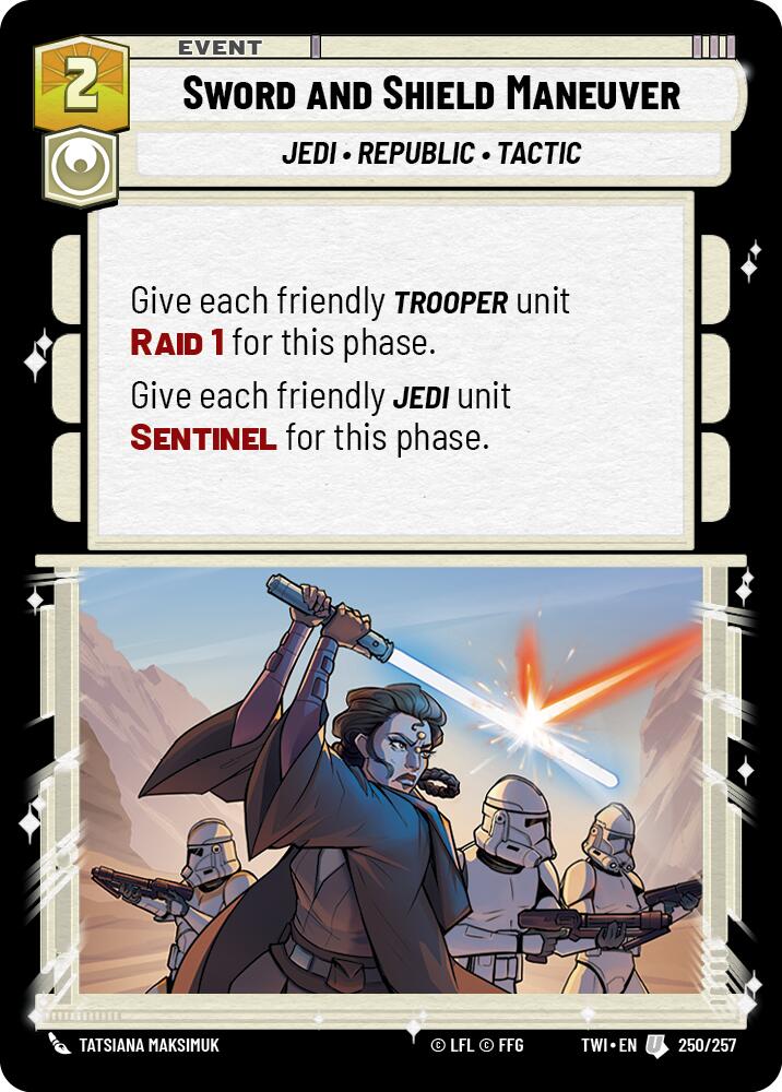 Sword and Shield Maneuver (250/257) (250/257) [Twilight of the Republic] | Shuffle n Cut Hobbies & Games