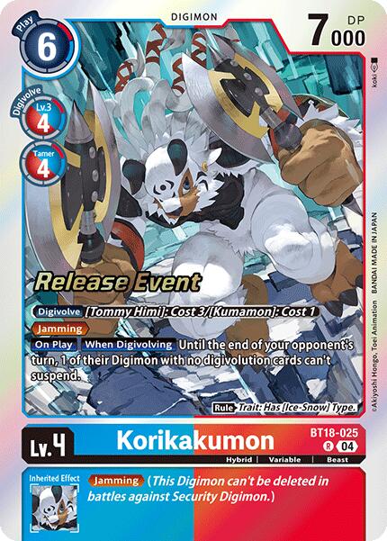 Korikakumon [BT18-025] [Release Special Booster Ver.2.0 Promos] | Shuffle n Cut Hobbies & Games
