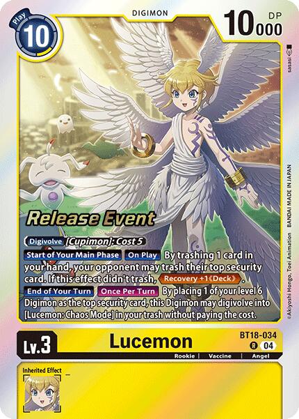 Lucemon [BT18-034] [Release Special Booster Ver.2.0 Promos] | Shuffle n Cut Hobbies & Games