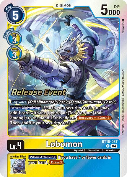 Lobomon [BT18-037] [Release Special Booster Ver.2.0 Promos] | Shuffle n Cut Hobbies & Games