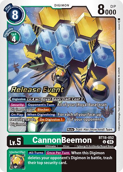 CannonBeemon [BT18-052] [Release Special Booster Ver.2.0 Promos] | Shuffle n Cut Hobbies & Games