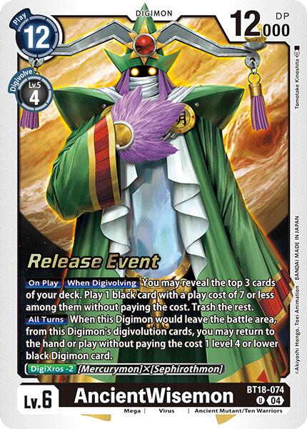 AncientWisemon [BT18-074] [Release Special Booster Ver.2.0 Promos] | Shuffle n Cut Hobbies & Games