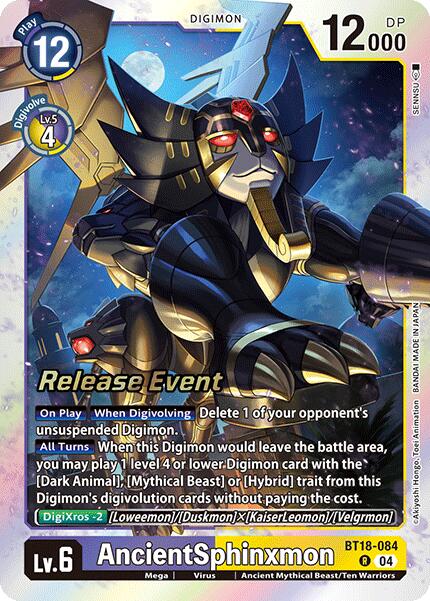 AncientSphinxmon [BT18-084] [Release Special Booster Ver.2.0 Promos] | Shuffle n Cut Hobbies & Games
