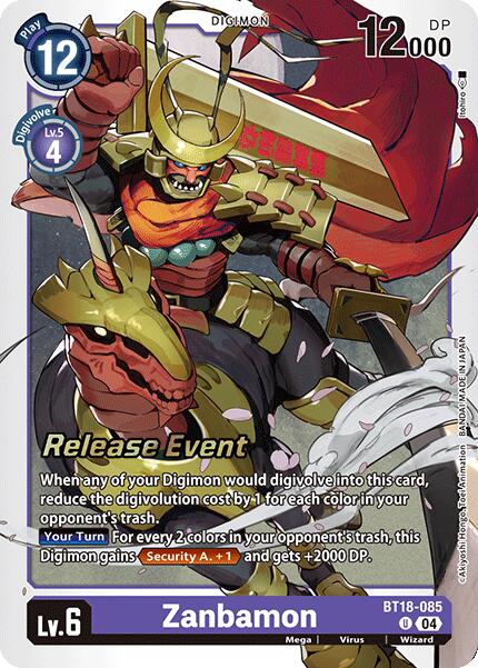 Zanbamon [BT18-085] [Release Special Booster Ver.2.0 Promos] | Shuffle n Cut Hobbies & Games