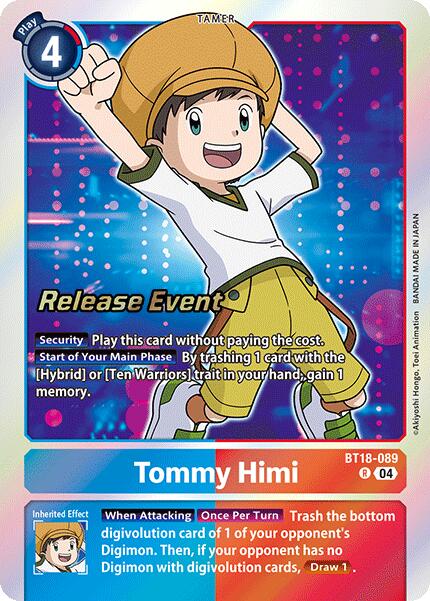 Tommy Himi [BT18-089] [Release Special Booster Ver.2.0 Promos] | Shuffle n Cut Hobbies & Games