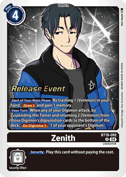 Zenith [BT18-092] [Release Special Booster Ver.2.0 Promos] | Shuffle n Cut Hobbies & Games