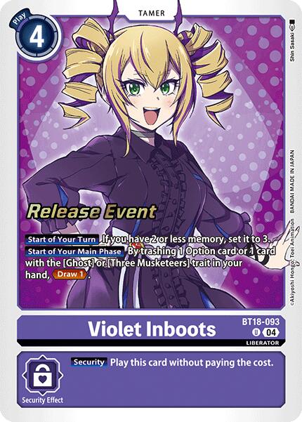 Violet Inboots [BT18-093] [Release Special Booster Ver.2.0 Promos] | Shuffle n Cut Hobbies & Games