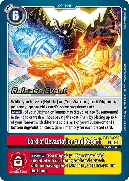 Lord of Devastation and Rebirth [BT18-096] [Release Special Booster Ver.2.0 Promos] | Shuffle n Cut Hobbies & Games