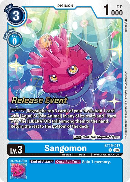 Sangomon [BT19-017] [Release Special Booster Ver.2.0 Promos] | Shuffle n Cut Hobbies & Games