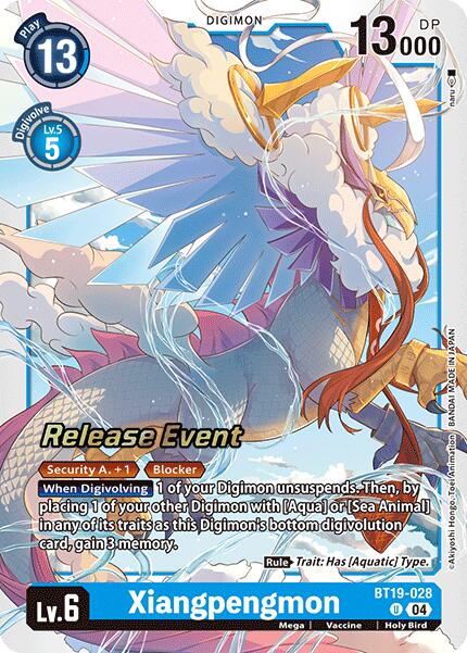 Xiangpengmon [BT19-028] [Release Special Booster Ver.2.0 Promos] | Shuffle n Cut Hobbies & Games