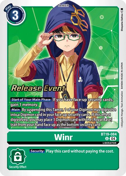Winr [BT19-084] [Release Special Booster Ver.2.0 Promos] | Shuffle n Cut Hobbies & Games