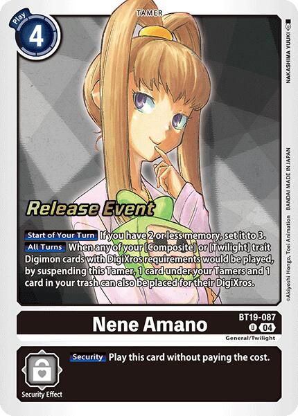 Nene Amano [BT19-087] [Release Special Booster Ver.2.0 Promos] | Shuffle n Cut Hobbies & Games