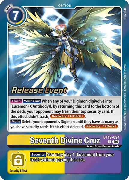 Seventh Divine Cruz [BT19-094] [Release Special Booster Ver.2.0 Promos] | Shuffle n Cut Hobbies & Games