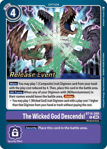 The Wicked God Descends! [BT19-099] [Release Special Booster Ver.2.0 Promos] | Shuffle n Cut Hobbies & Games