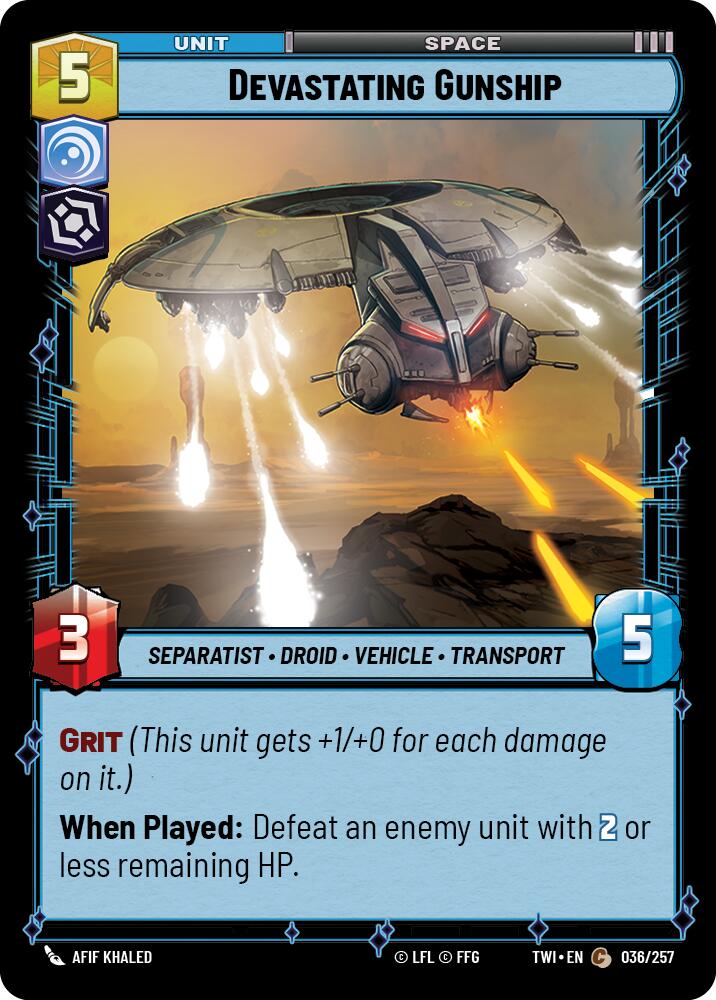 Devastating Gunship (036/257) (036/257) [Twilight of the Republic] | Shuffle n Cut Hobbies & Games
