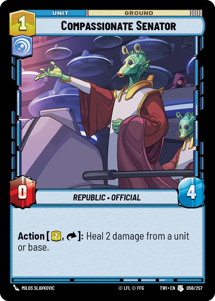 Compassionate Senator (056/257) (056/257) [Twilight of the Republic] | Shuffle n Cut Hobbies & Games