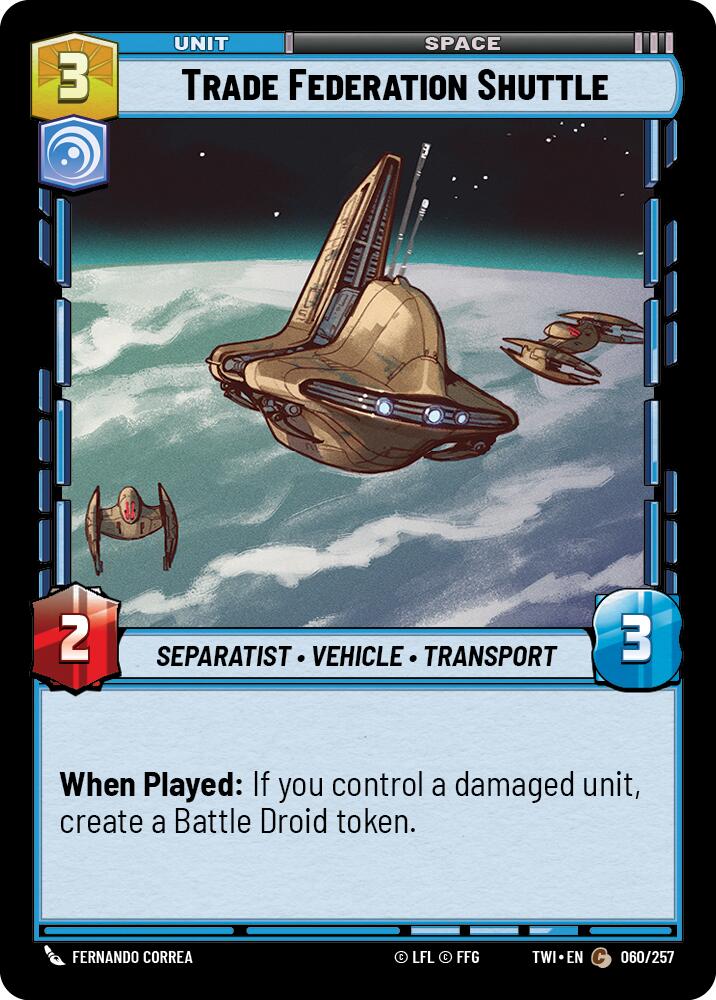 Trade Federation Shuttle (060/257) (060/257) [Twilight of the Republic] | Shuffle n Cut Hobbies & Games