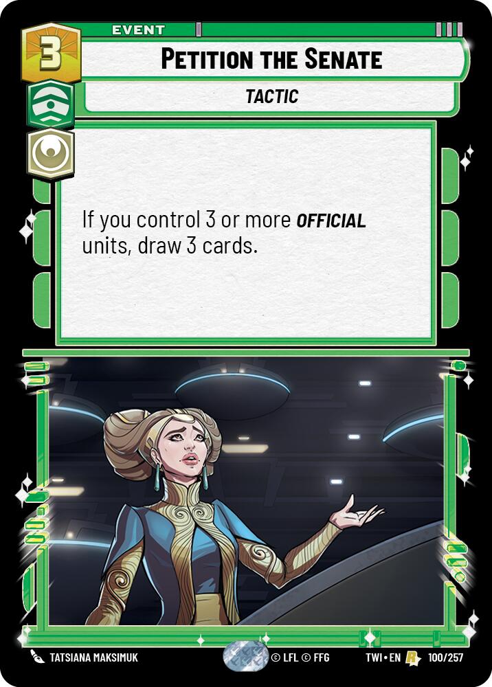 Petition the Senate (100/257) (100/257) [Twilight of the Republic] | Shuffle n Cut Hobbies & Games