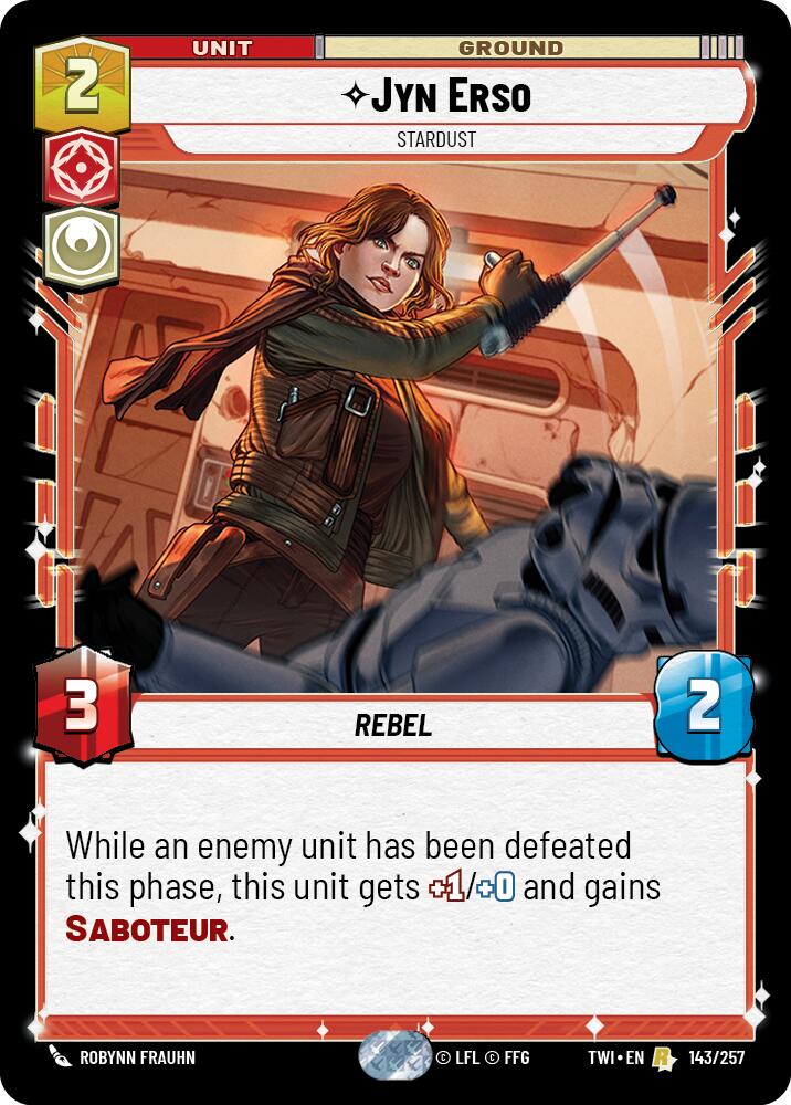 Jyn Erso - Stardust (143/257) (143/257) [Twilight of the Republic] | Shuffle n Cut Hobbies & Games