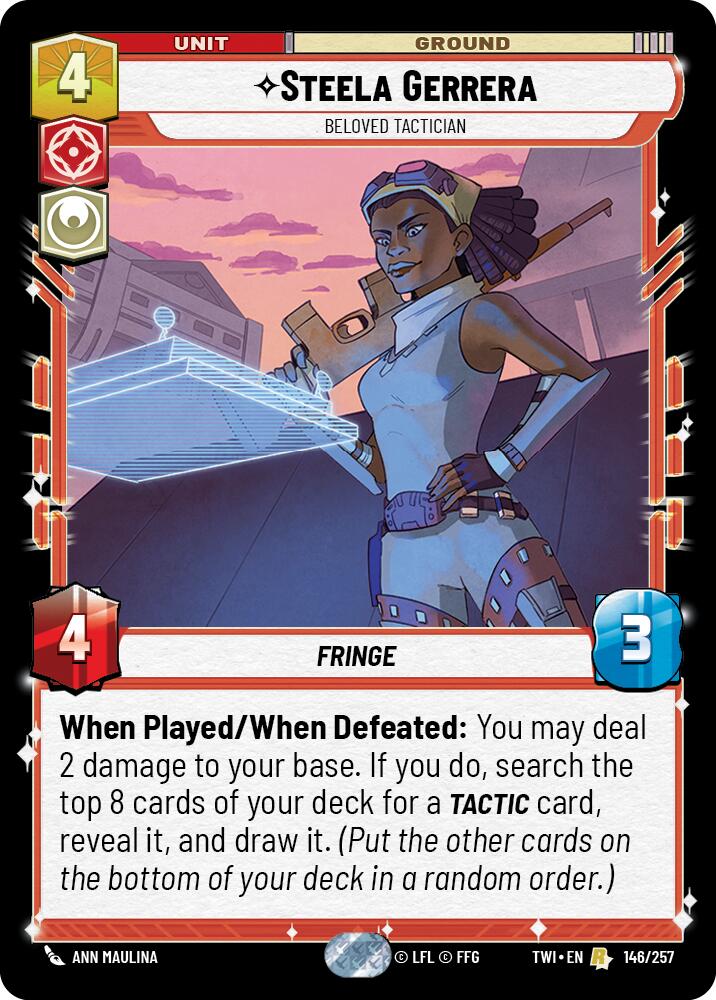 Steela Gerrera - Beloved Tactician (146/257) (146/257) [Twilight of the Republic] | Shuffle n Cut Hobbies & Games