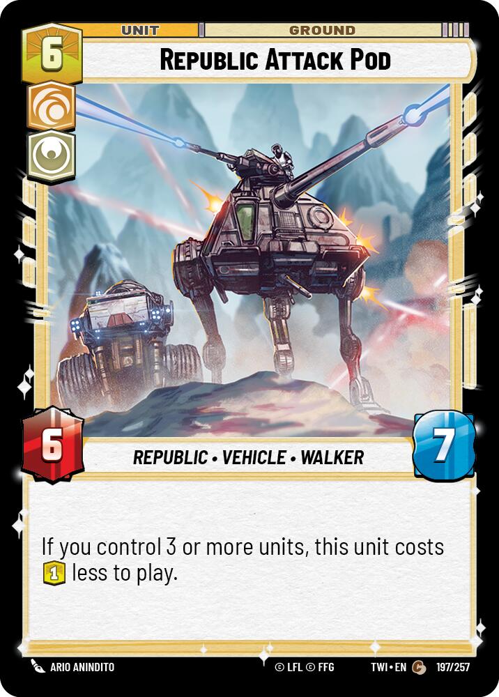 Republic Attack Pod (197/257) (197/257) [Twilight of the Republic] | Shuffle n Cut Hobbies & Games