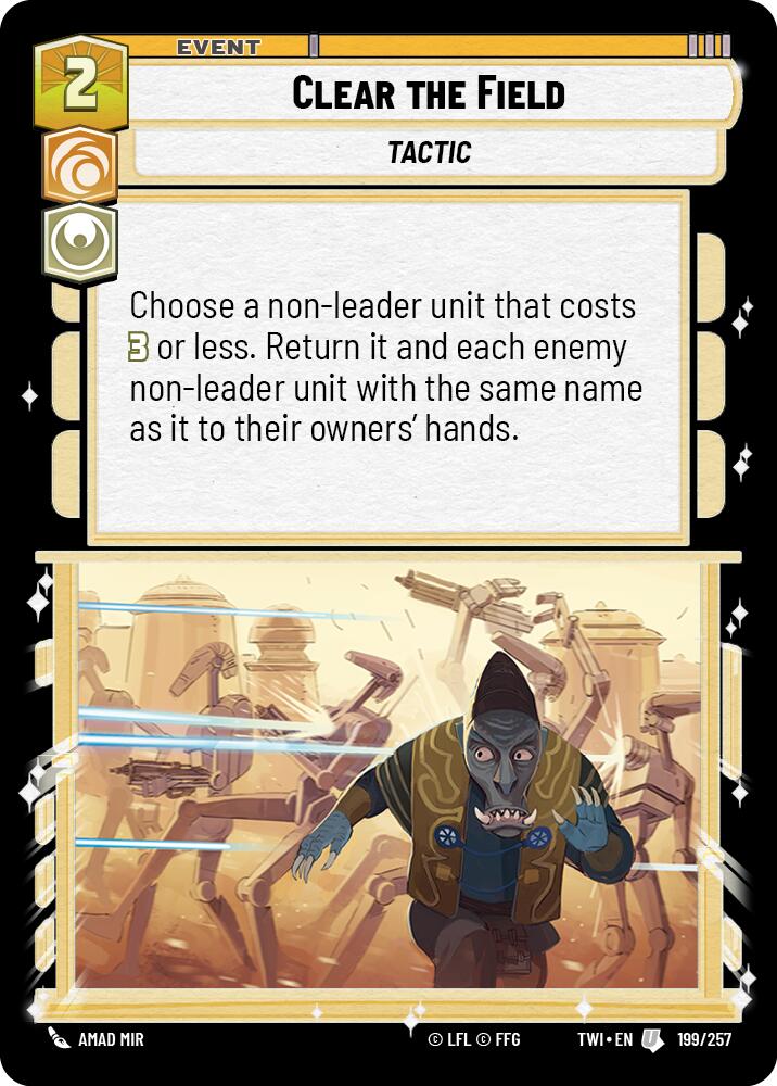 Clear the Field (199/257) (199/257) [Twilight of the Republic] | Shuffle n Cut Hobbies & Games