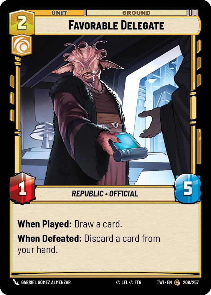 Favorable Delegate (208/257) (208/257) [Twilight of the Republic] | Shuffle n Cut Hobbies & Games