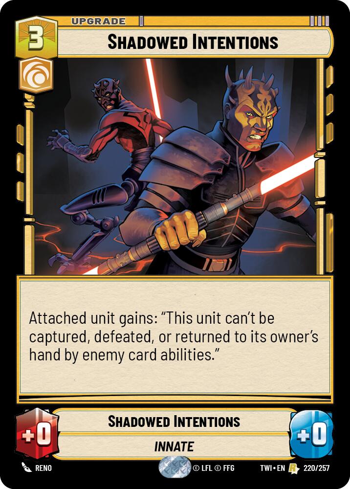 Shadowed Intentions (220/257) (220/257) [Twilight of the Republic] | Shuffle n Cut Hobbies & Games