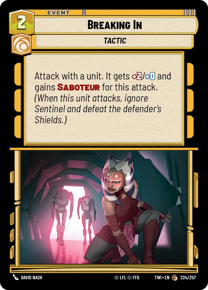 Breaking In (224/257) (224/257) [Twilight of the Republic] | Shuffle n Cut Hobbies & Games